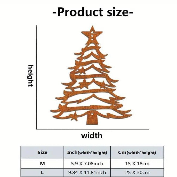 Metal Iron Art Silhouette Christmas Tree Wall Decoration Home Decoration Wholesale