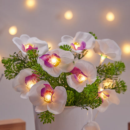 Outdoor Decoration LED Simulation Butterfly Orchid Light String